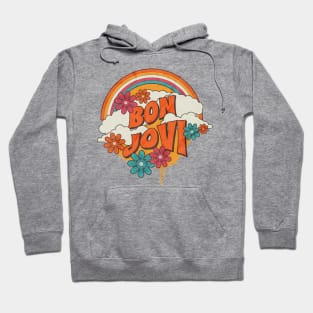 Retro Rainbow - Bon Jovi Hoodie